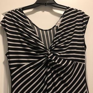 Black and white stripped dress